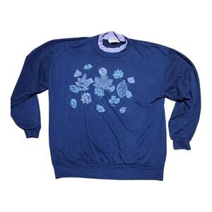 Vintage Morning Sun Sweatshirt Leaves Autumn Grandma Sweater XL